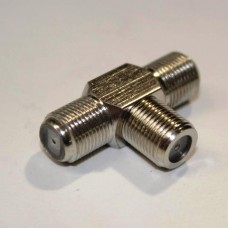 Тройник - 3 F гнезда, STR-15-149C, для соединения кабеля, медь
